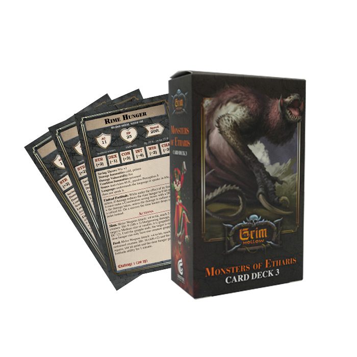 Grim Hollow: Monsters of Etharis – Card Deck 3