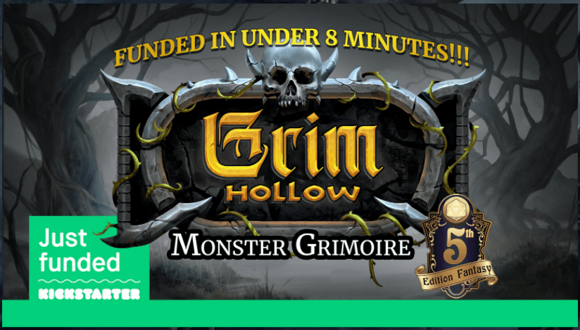 monster grimoire kickstarter landing page