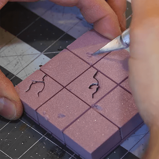 pink foam dungeon tile crafting