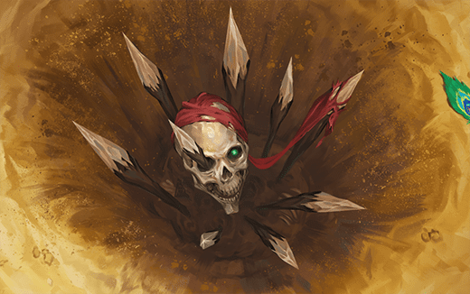 Skull in a spike pit